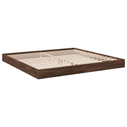Cadre de lit sans matelas chêne marron 200x200 cm 