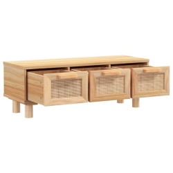 Table basse Marron 80x40x30 cm Bois d'ingénierie et pin massif 