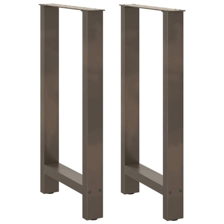 Pieds de table de bar en acier naturel, 2 pièces, 50 x 90-91 cm 
