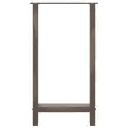 Pieds de table de bar en acier naturel, 2 pièces, 50 x 90-91 cm 