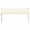 Auvent rétractable crème 400x150 m tissu et acier 