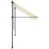 Auvent rétractable crème 400x150 m tissu et acier 