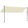 Auvent rétractable crème 400x150 m tissu et acier 