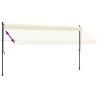Auvent rétractable crème 400x150 m tissu et acier 