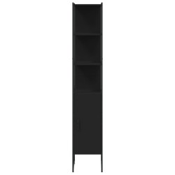Armoire de salle de bain noir 33x33x185,5 cm bois d'ingénierie 