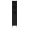 Armoire de salle de bain noir 33x33x185,5 cm bois d'ingénierie 