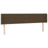 Tête de lit avec oreilles Marron Foncé 183x16x78/88 cm Tissu 