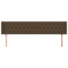 Tête de lit avec oreilles Marron Foncé 183x16x78/88 cm Tissu 