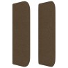 Tête de lit avec oreilles Marron Foncé 183x16x78/88 cm Tissu 