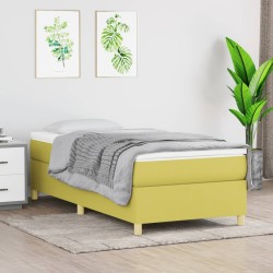 Cadre de lit sans matelas vert 80x200 cm tissu 