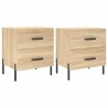Tables de chevet 2 pcs chêne sonoma 40x35x47,5 cm 