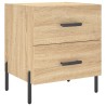 Tables de chevet 2 pcs chêne sonoma 40x35x47,5 cm 