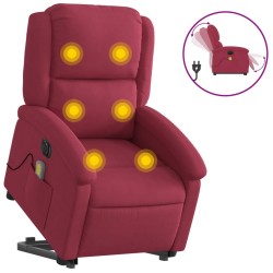 Fauteuil inclinable de massage électrique rouge bordeaux 