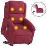 Fauteuil inclinable de massage électrique rouge bordeaux 