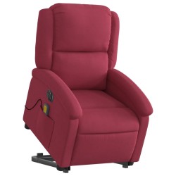 Fauteuil inclinable de massage électrique rouge bordeaux 