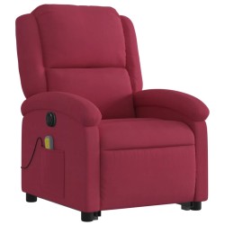 Fauteuil inclinable de massage électrique rouge bordeaux 