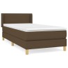 Sommier à lattes de lit avec matelas Marron foncé 100x200 cm 