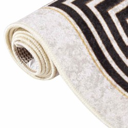 Tapis lavable antidérapant 190x300 cm beige clair 