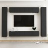 Ensemble de meubles TV 10 pcs Noir Bois d'ingénierie 