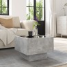 Table d'appoint et LED gris béton 40x40x30 cm bois d'ingénierie 