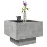 Table d'appoint et LED gris béton 40x40x30 cm bois d'ingénierie 