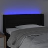 Tête de lit à LED Noir 83x16x78/88 cm Tissu 