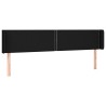 Tête de lit à LED Noir 163x16x78/88 cm Tissu 