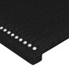 Tête de lit à LED Noir 163x16x78/88 cm Tissu 