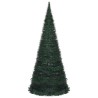 Sapin de Noël artificiel pré-éclairé avec guirlandes vert 210cm 