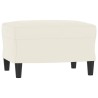 Canapé à 3 places avec repose-pieds Crème 180 cm Velours 