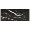 Table basse Noir avec verre marbre noir 120x50x35 cm 