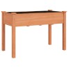 Jardinière sur roues avec doublure brun 118x59x80 cm bois sapin 