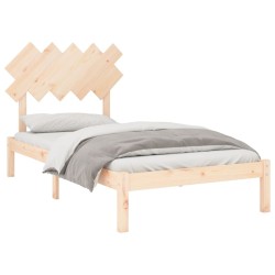 Cadre de lit sans matelas 100x200 cm bois massif 