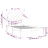 Cadre de lit sans matelas 100x200 cm bois massif 