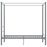 Cadre de lit à baldaquin sans matelas gris métal 90x200 cm 