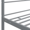Cadre de lit à baldaquin sans matelas gris métal 90x200 cm 