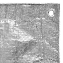 Bâche 180 g/m² 8x8 m Gris PEHD 
