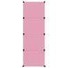 Armoire de rangement pour enfants avec 12 cubes Rose PP 