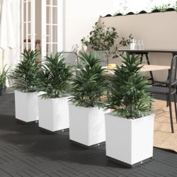 Jardinières 4 pcs blanc 30x30x37 cm polypropylène 