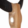 Sculpture de crâne de taureau teck 66x15x88 cm 