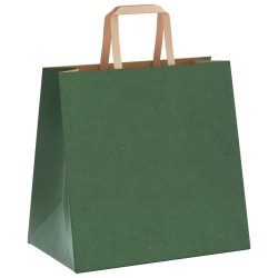 Sacs en papier 50 pcs avec poignées vert 26x17x25 cm 
