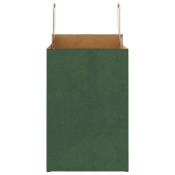 Sacs en papier 50 pcs avec poignées vert 26x17x25 cm 