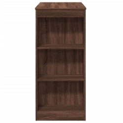 Table de bar avec étagères chêne marron bois d'ingénierie 