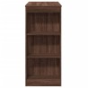 Table de bar avec étagères chêne marron bois d'ingénierie 