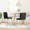 Chaises à manger lot de 2 noir tissu 