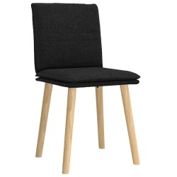 Chaises à manger lot de 2 noir tissu 