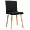 Chaises à manger lot de 2 noir tissu 