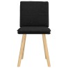 Chaises à manger lot de 2 noir tissu 