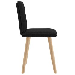 Chaises à manger lot de 2 noir tissu 