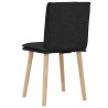 Chaises à manger lot de 2 noir tissu 